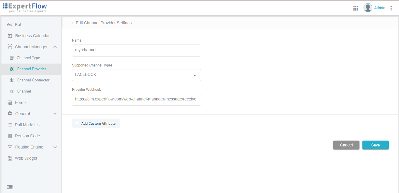 Channel Provider Configurations