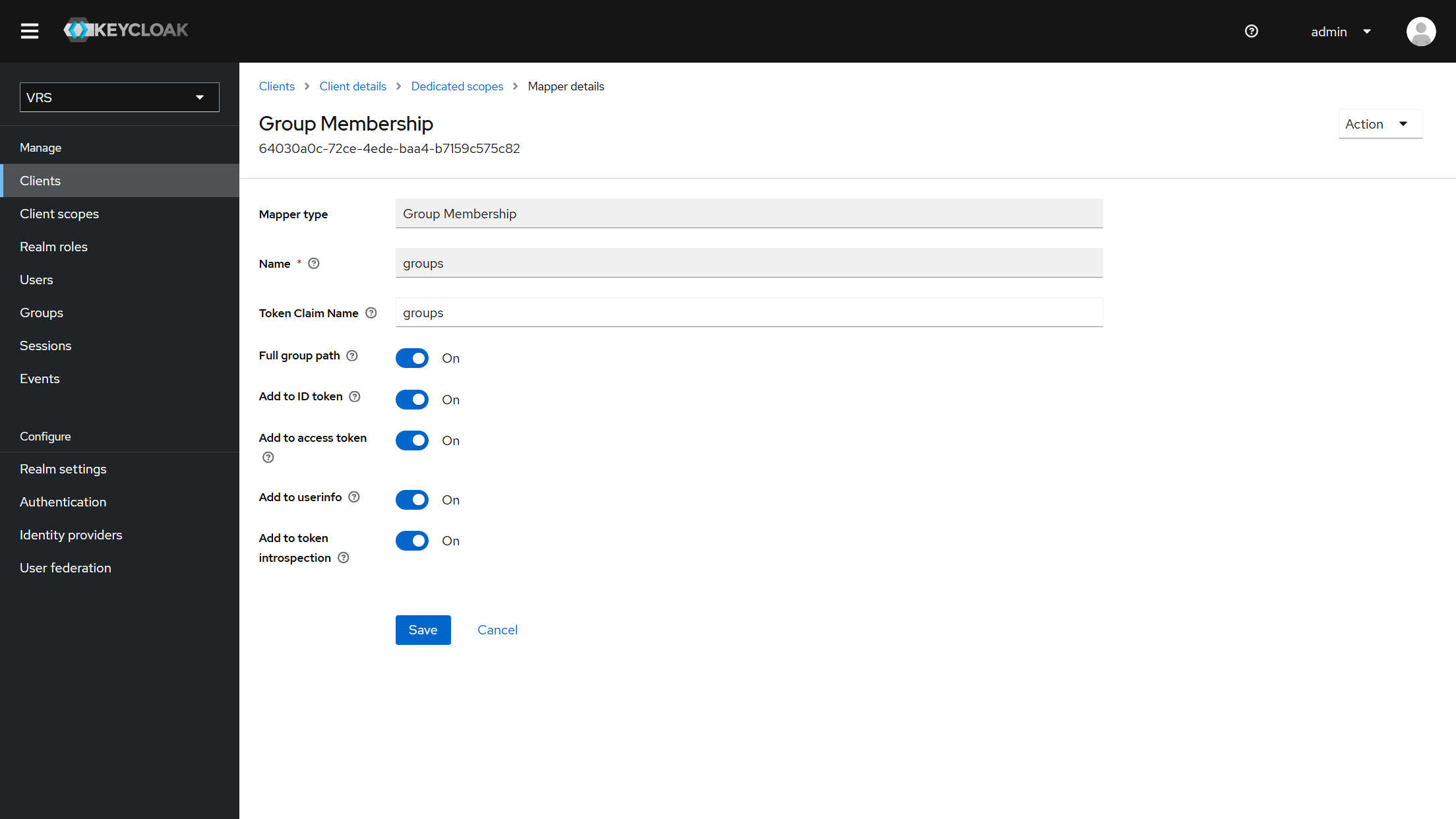 groups mapper Full group path On