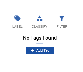 Tag Management empty state - No Tags Found