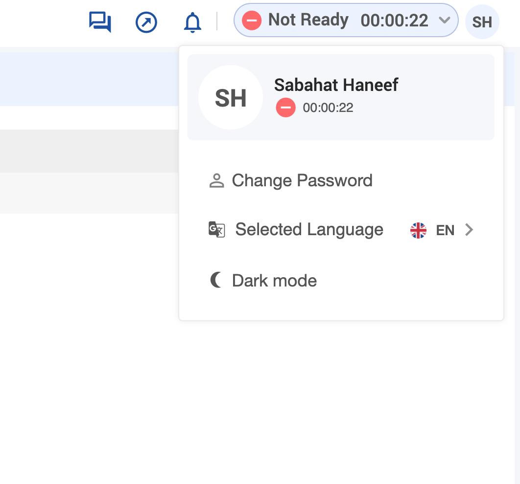 change password button