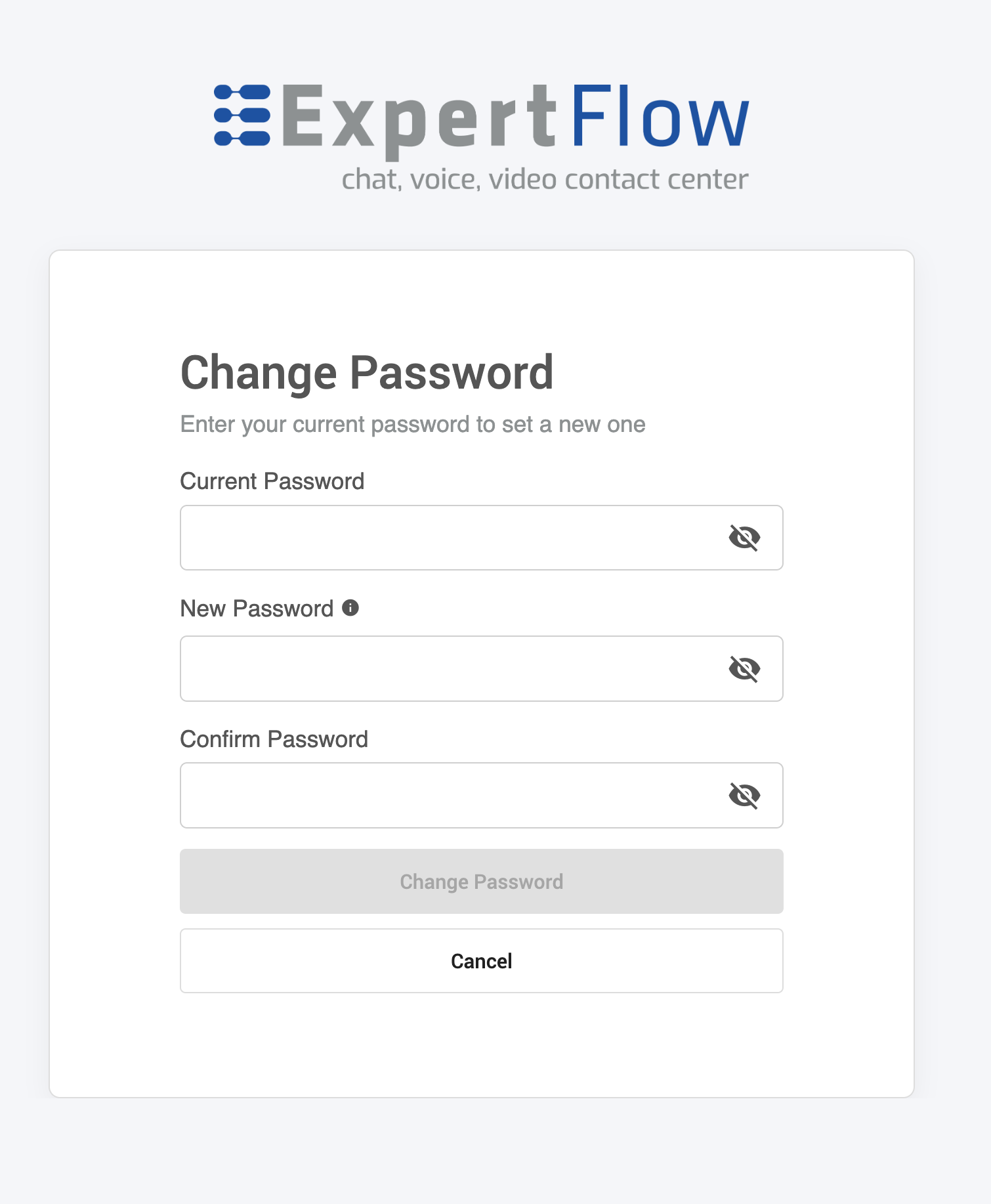 change password screen