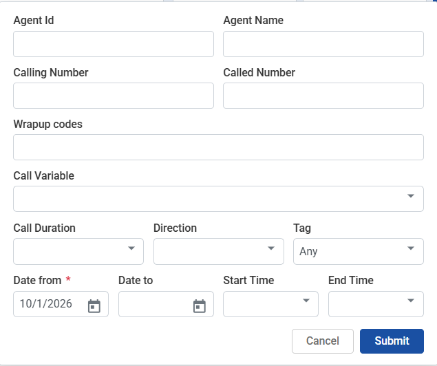 Advanced filters with Wrapup codes and Call Variable