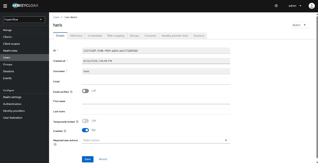 EFCX user Details Temporarily locked Off and Enabled On after unlock