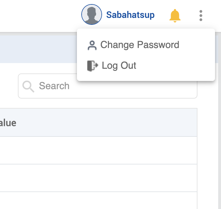 change password button