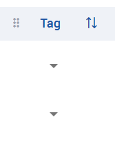 Tag column dropdown icon